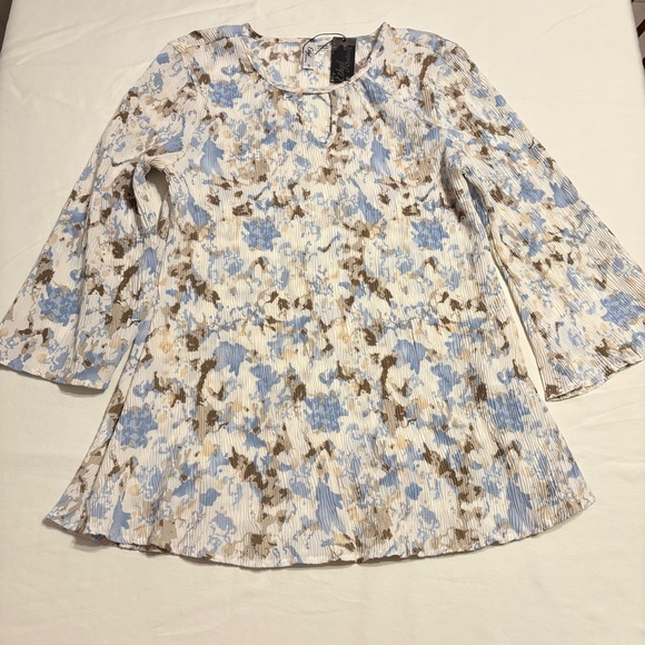 Ethyl Tops - Floral Print Pleated Blouse by Ethyl clothing